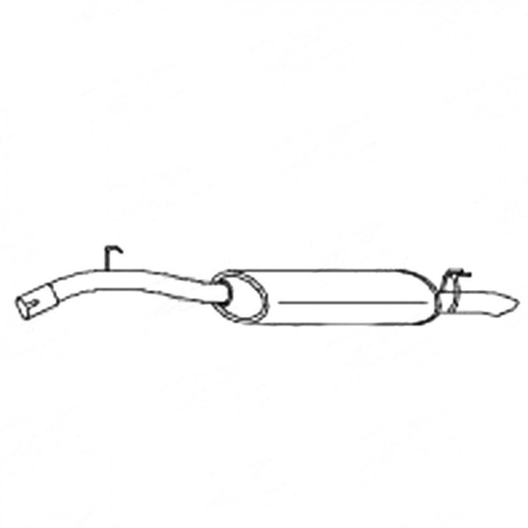 Standard Replacement - Fiat Regata (1984 - 1990) Wagon (1.6L)  Rear Muffler