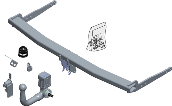 BRINK - Audi A3 (2012 - 2016), Skoda Octavia (2012 - on), Volkswagen Golf (2012 - 2021) Towbar