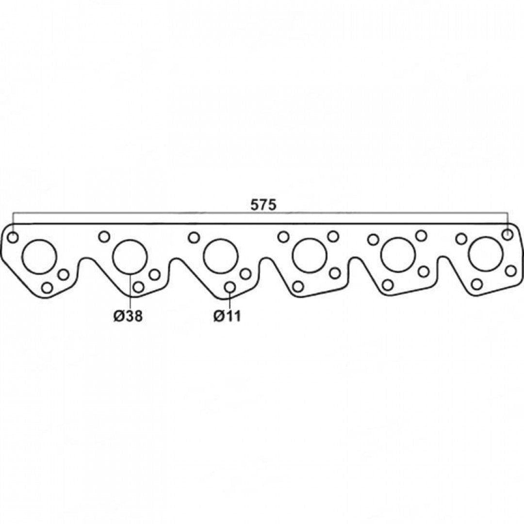 Ford XE-XF Falcon & ZK-ZL Fairlane 3.3L & 4.0L, 6 Cylinders, Suits Iron & Alloy - Exhaust Manifold Gasket