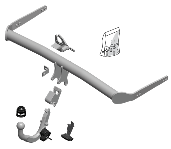 BRINK - Volkswagen Golf (2009 - on), Volkswagen Golf Alltrack (2014 - 2020), Skoda Octavia (2012 - on) European Towbar