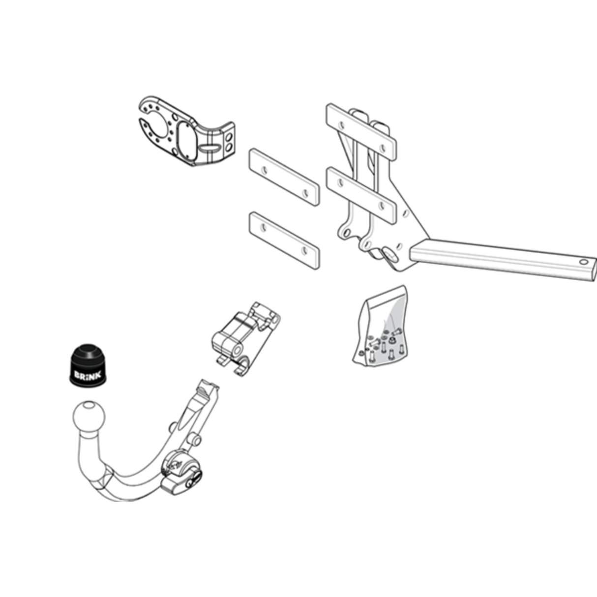 BRINK - Saab 9-3 (2003 - 2008), Saab 9-3 (2002 - 2015) European Towbar