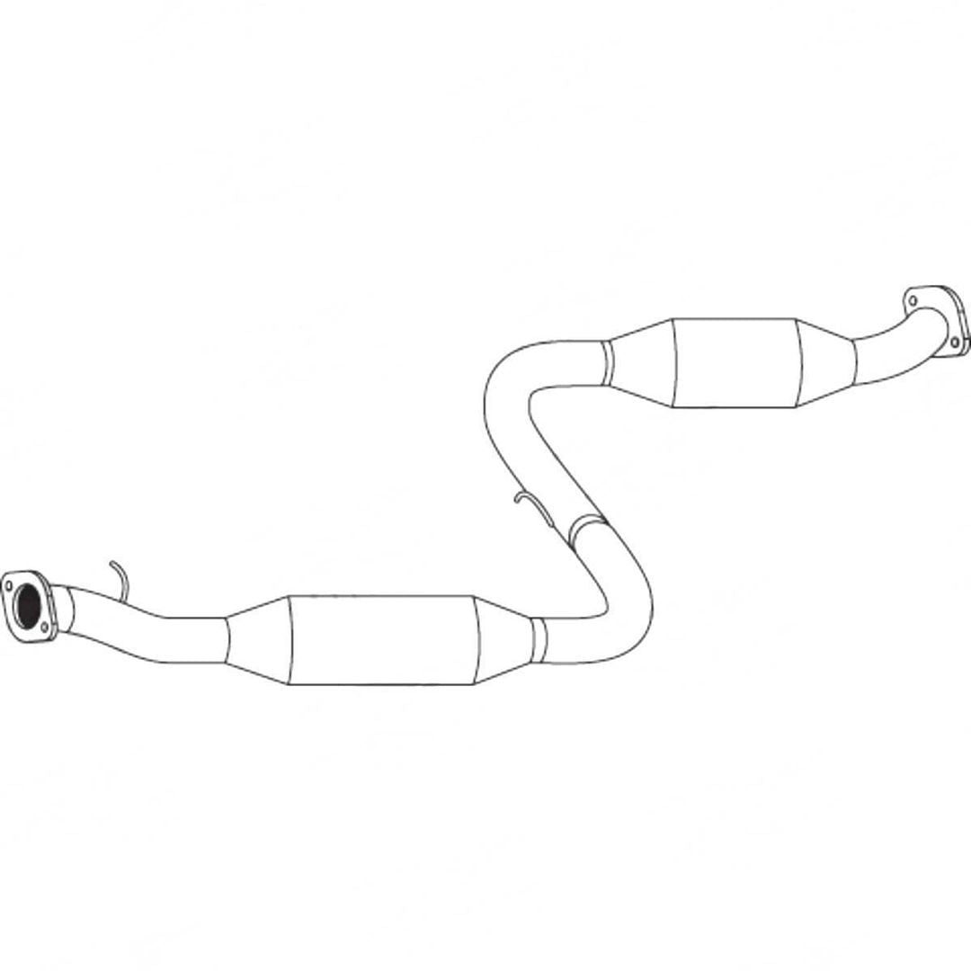 Standard Replacement - Hyundai Sonata Y-2 (1989 - 1992) Sedan (2.4L) Centre Muf…