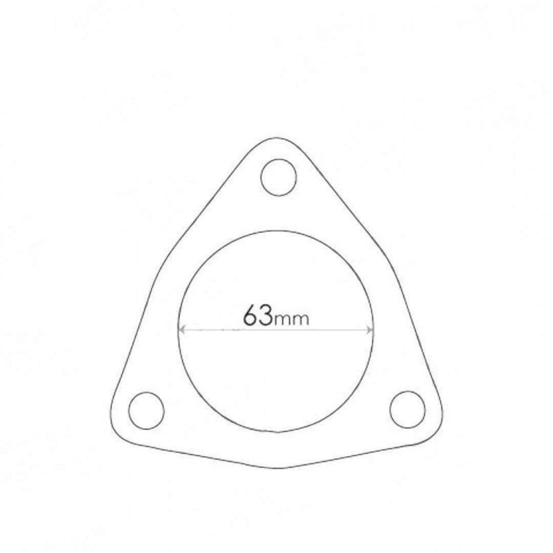 Flange Gasket - Suited For Holden Commodore VL Turbo, Inside Diameter 63mm, (3 Bolts)