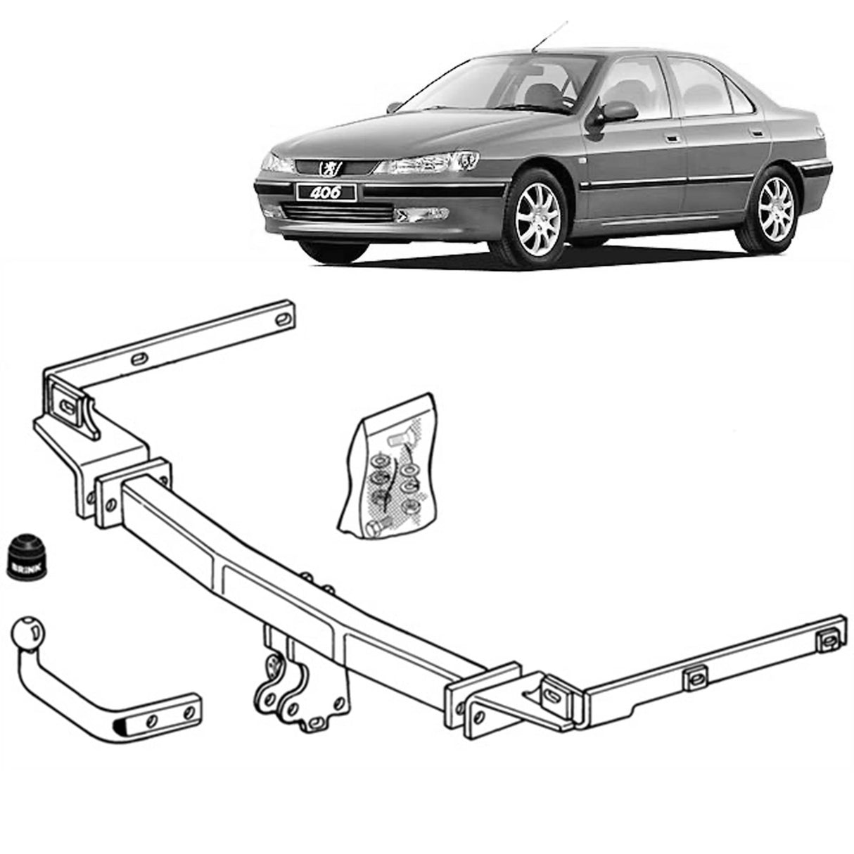 BRINK - Peugeot 406 (1995 - 2004) European Towbar