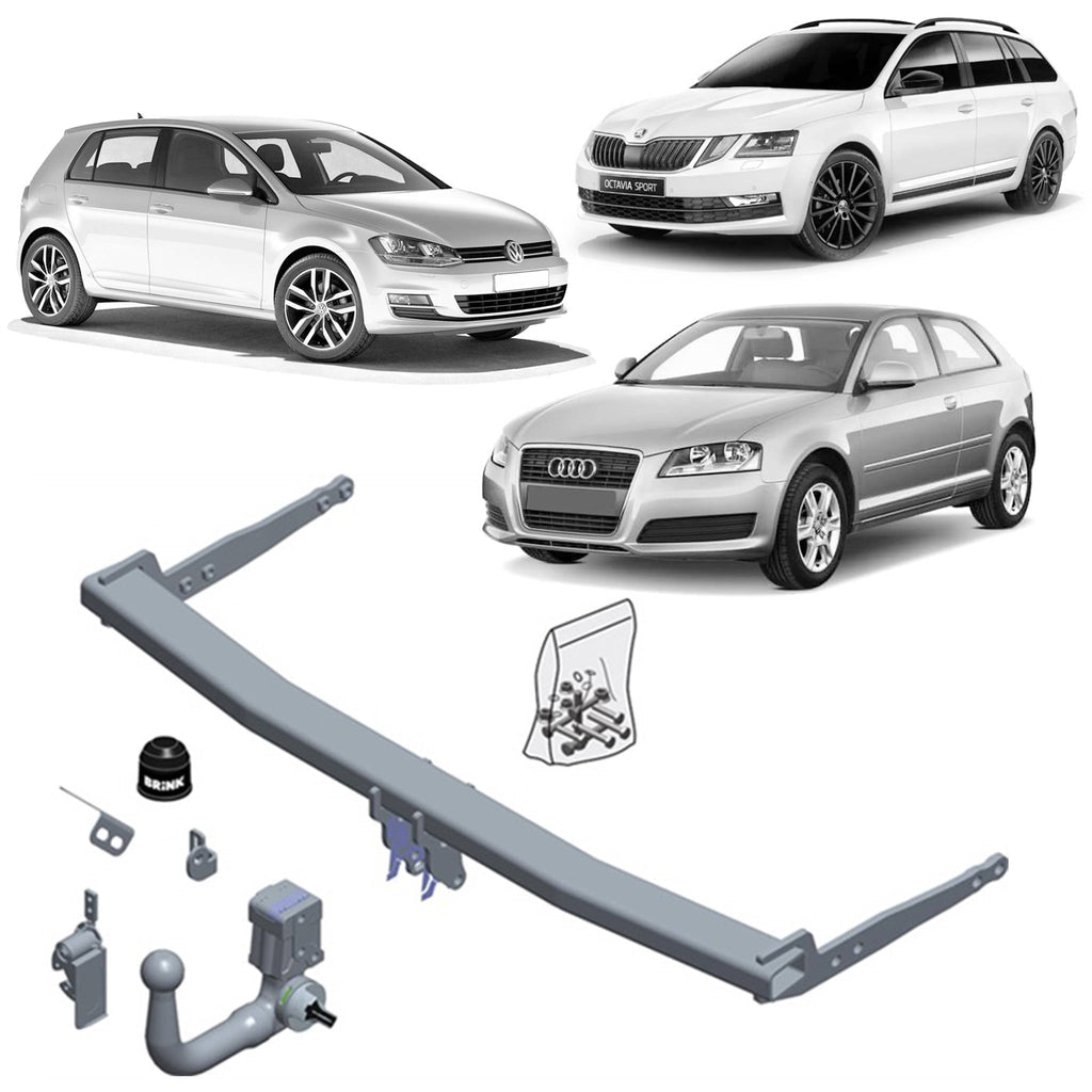 BRINK - Audi A3 (2012 - 2016), Skoda Octavia (2012 - on), Volkswagen Golf (2012 - 2021) Towbar