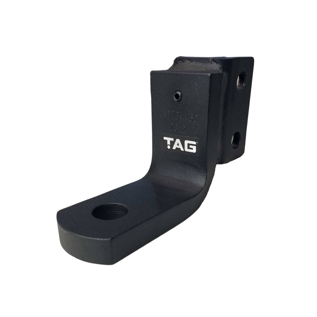 TAG - Adjustable Heavy Duty Tow Ball Mount 90° Face, 50mm Square Hitch - 310mm Drop, 335mm Rise