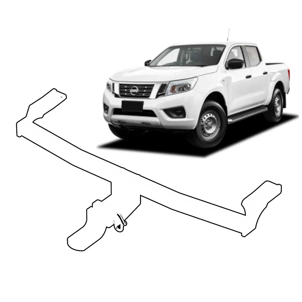 TAG - 4x4 Recovery Towbar for Nissan Navara Cab Chassis (03/2015 - on)