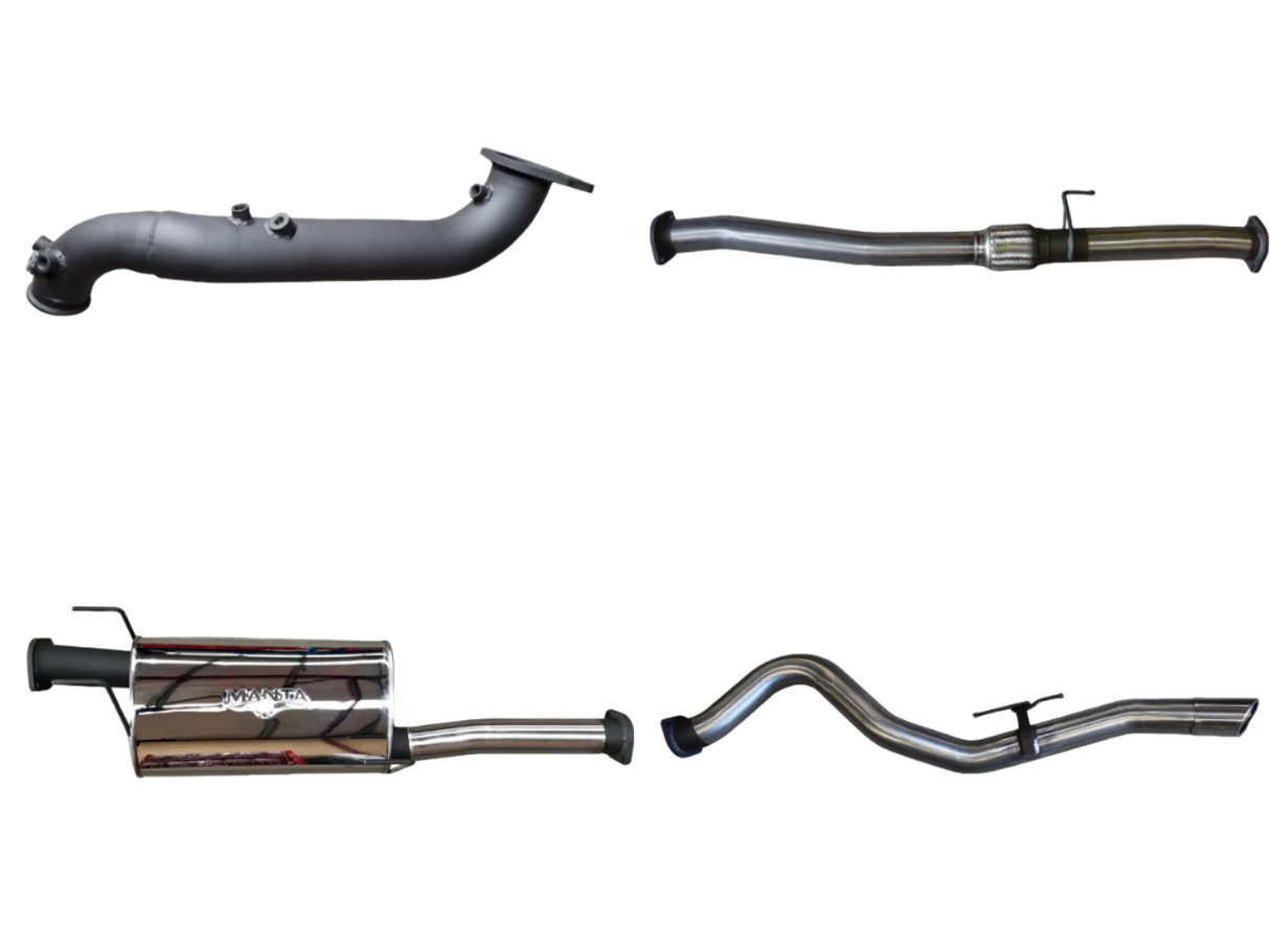 Manta - Isuzu D-MAX 2020+ 3.0L - Turbo Back System - 3" Single Stainless Steel Exhaust without Cat / without Muffler