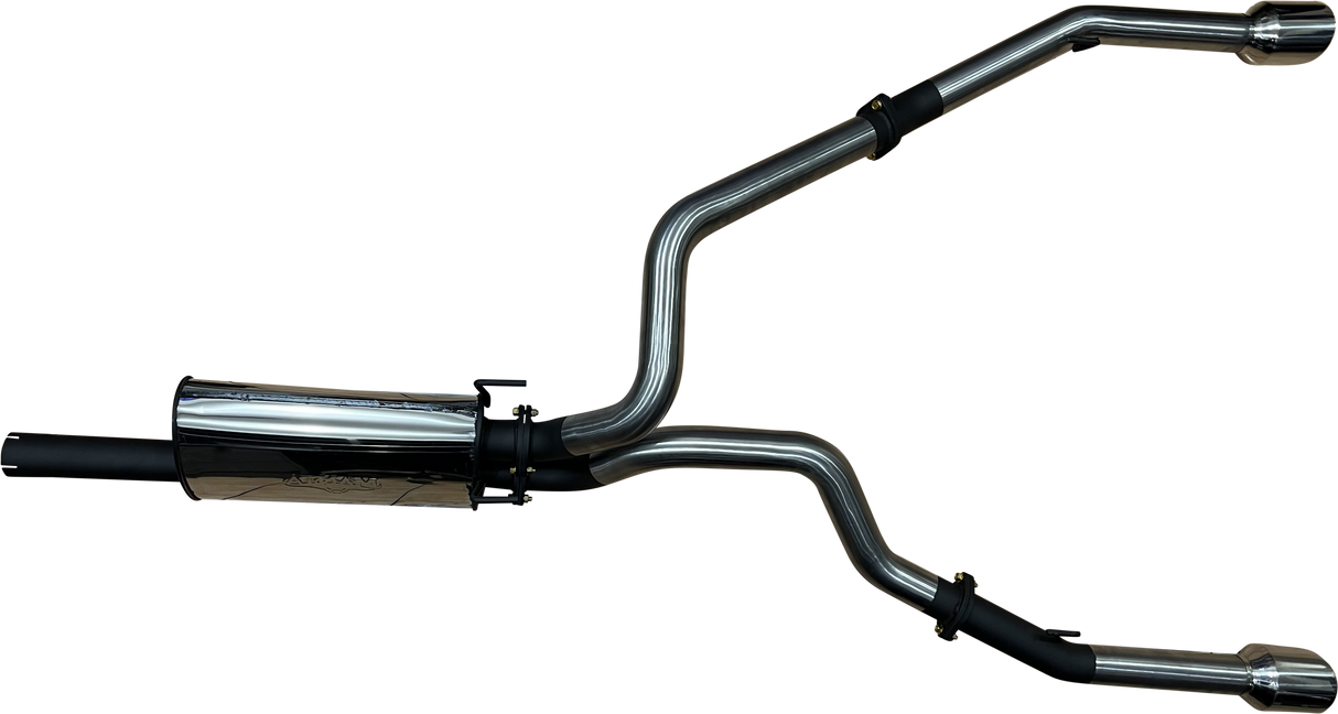 Manta - RAM DS 1500 5.7L V8 3in Single into Twin, Factory Cat Back Exhaust, with 5in Chrome tips