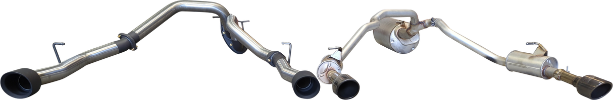 Manta - RAM DT 1500 5.7L V8 3in Single into Twin, Factory Cat Back Exhaust, with 5in Black tips