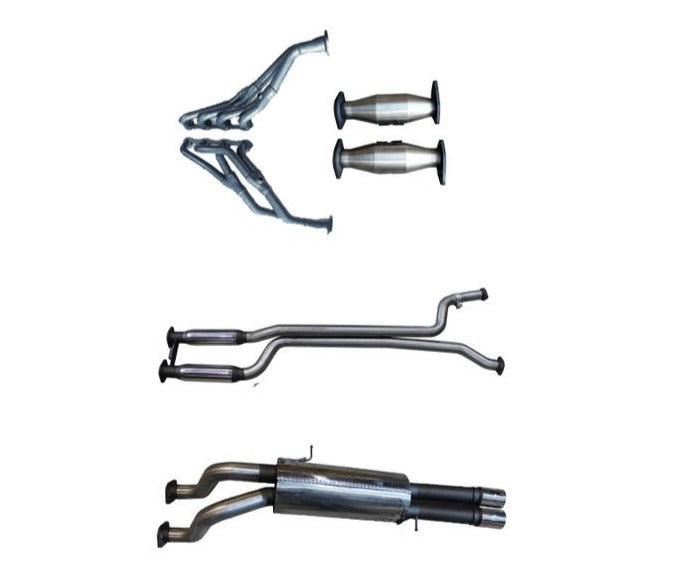 Manta - Ford Falcon AU 5.0L V8 Ute including XR8 (1998-2002) - Full System - 1 3/4" Extractors + Cats with 2.5" Stainless Dual Cat Back - Hotdog/Muffler