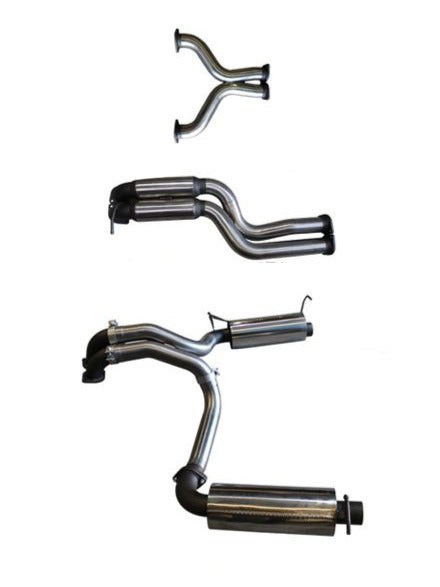 Manta - Ford Falcon BF BOSS 5.4L GT, GT-P V8 Sedan (2005-2008) - Cat Back - 3" Stainless Dual Exhaust  - Dual Exit - Hotdog/Muffler