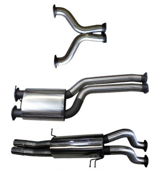 Manta - Ford Falcon BA, BF V8 Ute & FPV Pursuit, Super Pursuit Ute, 5.4L BOSS 4V (2002-2008) - Cat Back - 3" Stainless Dual Exhaust - Muffler/Muffler