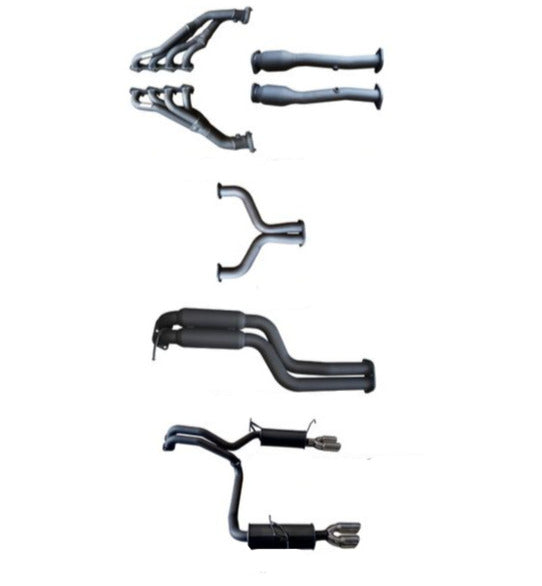 Manta - Ford Falcon BA, BF V8 Sedan & FPV GT, GT-P. 5.4L BOSS Sedan 4V (2002-2008) - Full System - 1 3/4" Extractors + Cats with 2.5" Dual Cat Back - Dual Exit - Hotdog/Muffler