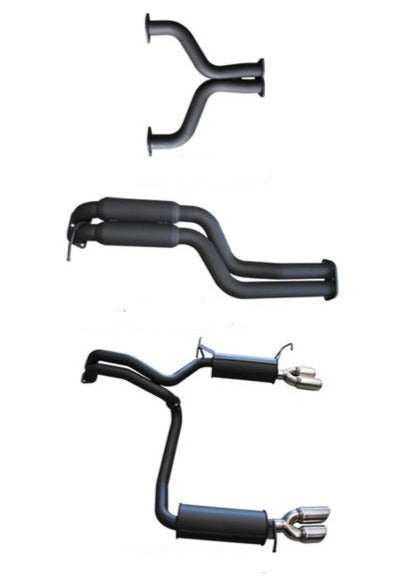 Manta - Ford Falcon BF BOSS 5.4L GT, GT-P V8 Sedan (2005-2008) - Cat Back - 2.5" Dual Exhaust - Dual Exit - Hotdog/Muffler