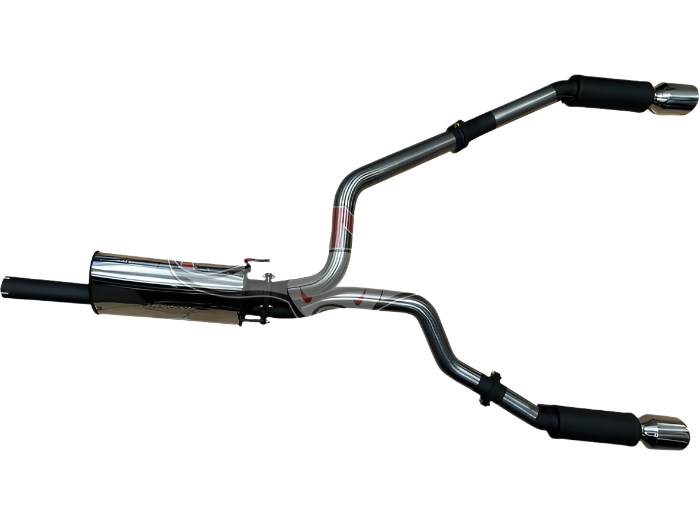 Manta - RAM DS 1500 5.7L V8 3in Twin Cat Back Exhaust, Rear Mufflers With 5in Chrome Tips