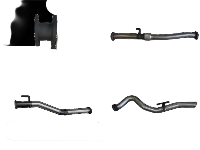 Manta - Isuzu DMAX 2021+ 1.9L - DPF Back Exhaust - 3" Single Stainless Steel System - Pipe Only