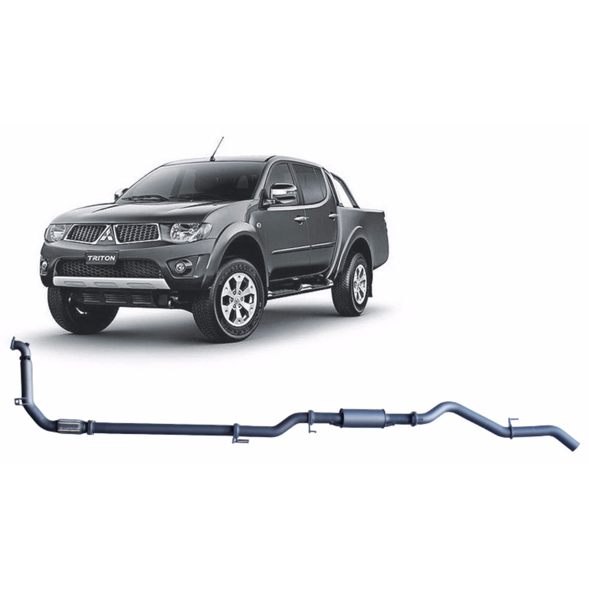 Redback Performance - Mitsubishi Triton MN (09/2009 - 04/2015) Exhaust "Pipe & Resonator"