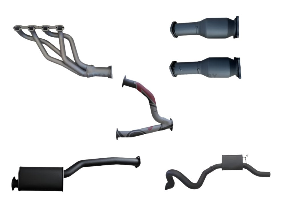 Manta - Ford Falcon EB, ED, EF, EL 5.0L V8 Sedan (1991-2002) - Full System - Extractors + Cats with 3" Single Cat Back - Muffler/Muffler