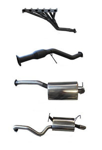 Manta - Ford Falcon BA, BF 6 Cylinder Sedan  - Full System - Extractor + Cat with 2.5" Stainless Single Cat Back - Muffler/Muffler